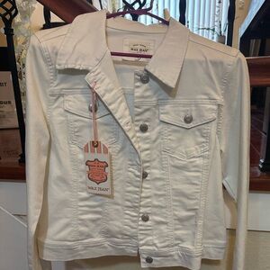 Wax Jean Women's Cream Denim Jacket